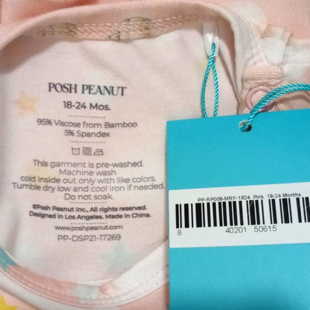 🆕️ 🐑Posh Peanut🐑 - Pink/White Sheep Ruffled Buttoned One-Piece Pajama